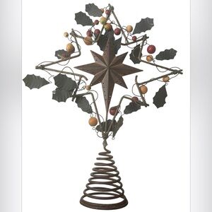 Home Interiors Metal Christmas Star Seasonal Decor Rustic Star 14.5x11”